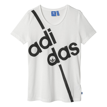 Original Damen T-Shirt Superstar Linear (weiß)