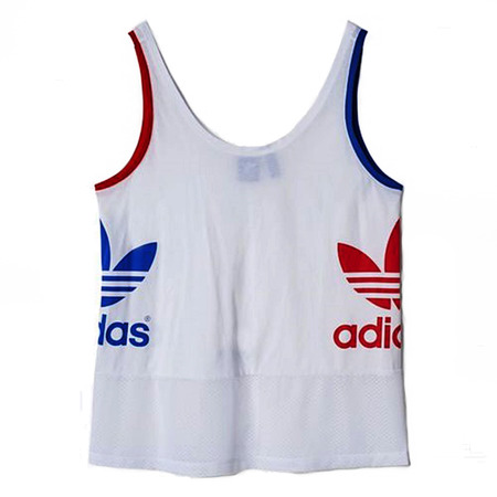 Original Adidas T-Shirt "L.A" (weiß/rot/blau)