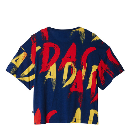 Adidas Originasl Mujer Camiseta Paris Gedrucktes Trefoil Logo (Asul/Multicolor)