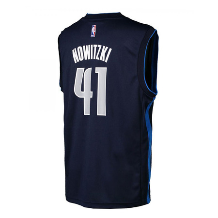 Adidas Camiseta Réplica Dirt Nowitzki Dallas Mavericks (Navy/gris)