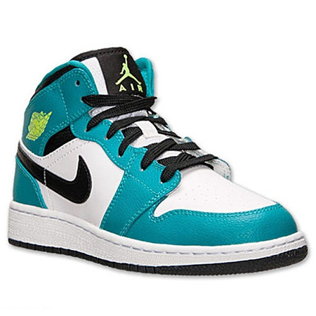 Air Jordan 1 Mid (GS) Junior (128/weiß/smerald)