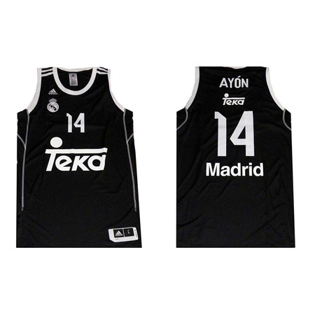 Camiseta Ayón 2a Equipación Real Madrid Basket 2014 (negra)