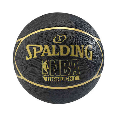 Balón Spalding NBA Highlight Black Gold Talla 7