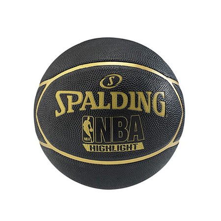 Balón Spalding NBA Highlight Black Gold Talla 7