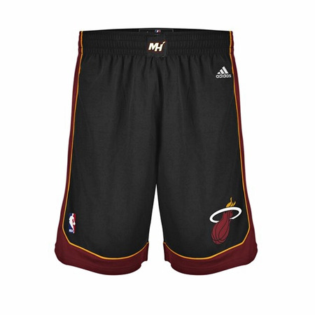 Adidas Short Swingman Miami Heat (negro/burdeos)
