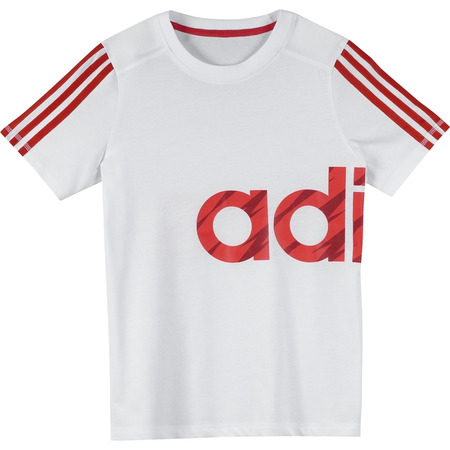 Adidas Camiseta Niño Aufgeladen (weiß/rot)