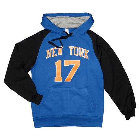 Sudadera Básica Capucha New York Nr. 17 (royal/negro)
