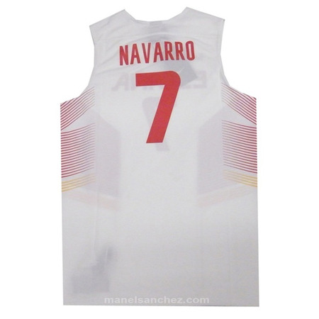 T-Shirt Réplica Navarro #7# Spanien 2014 (101/weiß/rot)