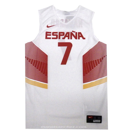 T-Shirt Réplica Navarro #7# Spanien 2014 (101/weiß/rot)