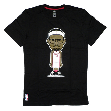 Adidas NBA Camiseta GFX Karikatur James (negro)