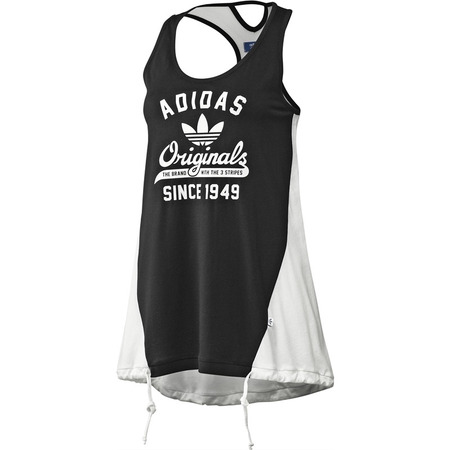 Adidas Camiseta Tirantes Mujer College Logo (schwarz/weiß)
