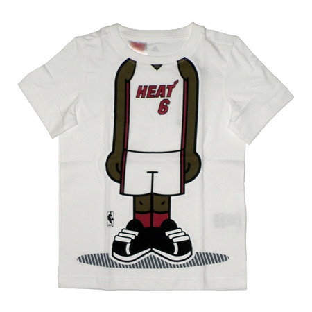 Adidas Camiseta Niño GFX Grafik Miami Heat James No 6 (blanco)