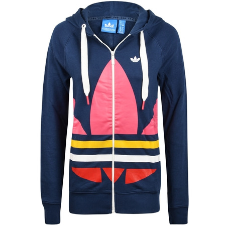 Adidas Sudadera Female Big Trefoil FZ (blau/rosa/multicolor)
