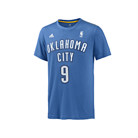 Adidas Camiseta Serge Ibaka No 9 GFX Twitter (azul/blanco)