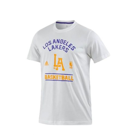 Adidas Camiseta Washed Angeles Lakers (blanco/amarillo/pura)