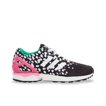 Original Adidas ZX FLUX W "Fleck White" (schwarz/rosa/grün)