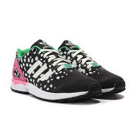 Original Adidas ZX FLUX W "Fleck White" (schwarz/rosa/grün)