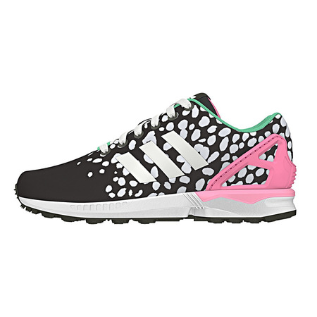 Original Adidas ZX FLUX W "Fleck White" (schwarz/rosa/grün)