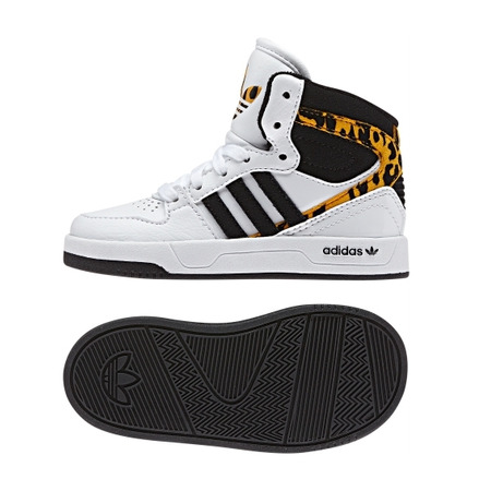 Adidas Original Inafatil Court Attitude Schuhe (weiß/schwarz/leopard)