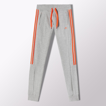 Adidas Damenhose Essentials Brushed (gris/orange fluor)