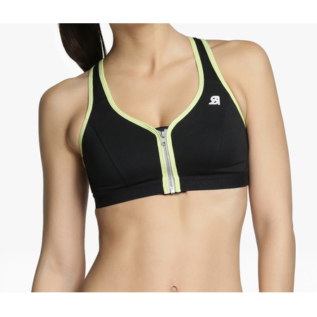 Stoßdämpfer Sujetador Deportivo Active Zipped Bra (negro/verde)