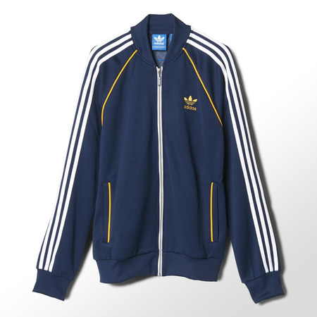 Adidas Original Superstar Track Topjacke (marine/tür/weiß)