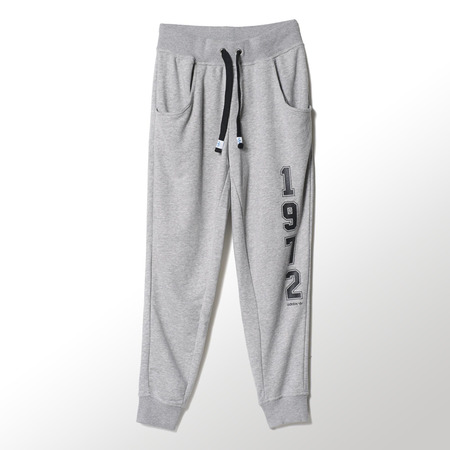 Original Adidas Damen Pant Logo Essentials Baggy (gris)