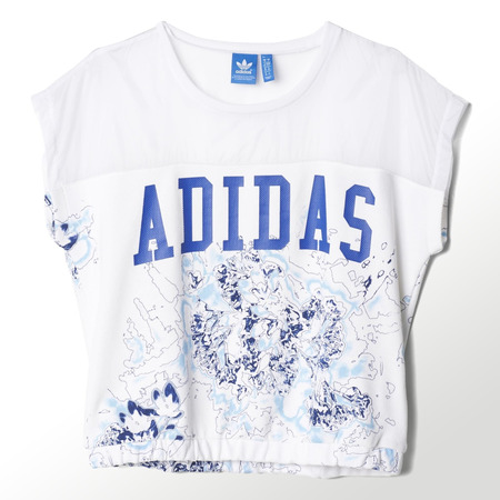 Original Adidas Camiseta Mujer London Logo (schwarz/blau)