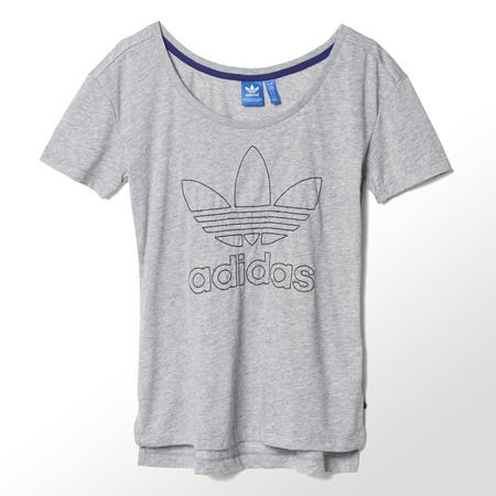 Adidas Originals Camiseta Mujer Trefoil Tokio (gris/negro)