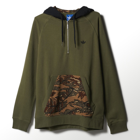 Adidas Originals City Camo Trefoil 1/2 Zip (verde oliva cargo)