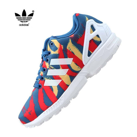 Original Adidas ZX Flux W "Paris" (blau/weiß/rot/orange)