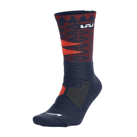 LeBron Hyper Elite Crew Socken (410/marine/orange/white)