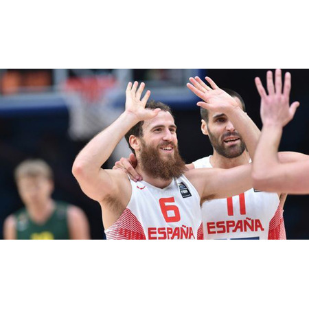 Camiseta Réplica Sergio Rodríguez #6# Spanien 2015 (100/blanco/rojo)