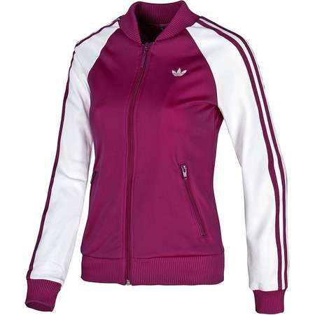 Adidas Supergirls Herz Track Top (burdeos/blanco)
