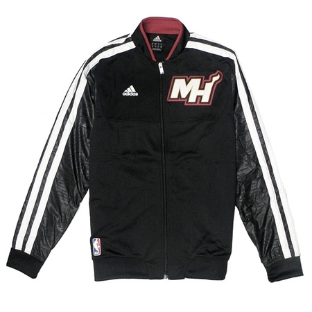 Adidas Chaqueta On-Court Miami Heat (schwarz/weiß)