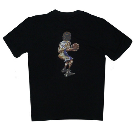 Adidas T-Shirt NBA GFX Karikatur Gasol (schwarz)