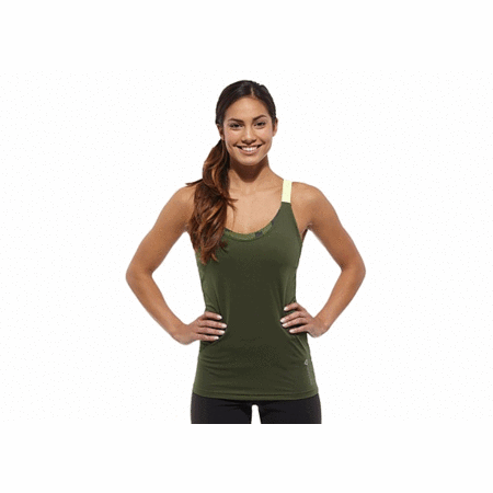 Reebok Tops DT Print LBT A (Verde Caqui/Amarillo)
