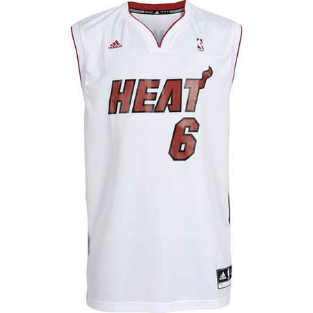 Adidas T-Shirt Replica Lebron James Miami (blanco)