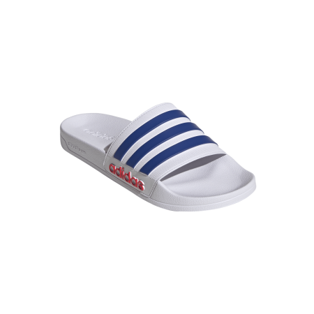 Adidas Adilette Shower Slides "White - Royal Blue"