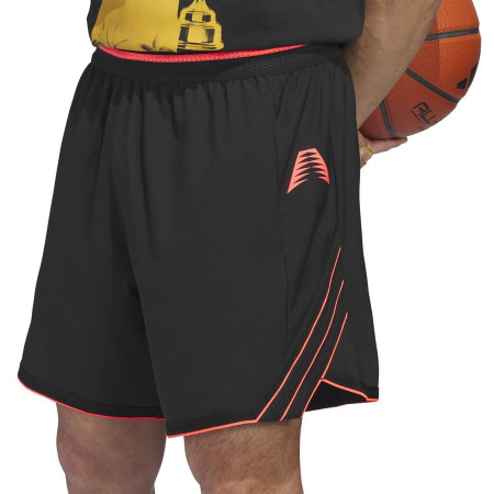 Adidas Anthony Edwards Crazy Lite Shorts "Black-Solar Turbo"