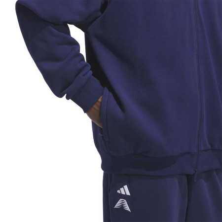 Adidas Basketball Anthony Edwards Foundation Full-Zip Hoodie "Dark Navy"