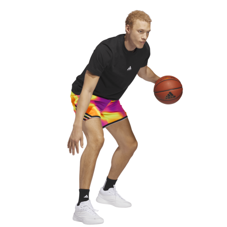 Adidas Basketball Crazylite AOP 6 Short "Lucid Pink-Yellow"