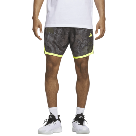 Adidas Basketball Crazylite Camo Short  "Black-Solar Lemon"