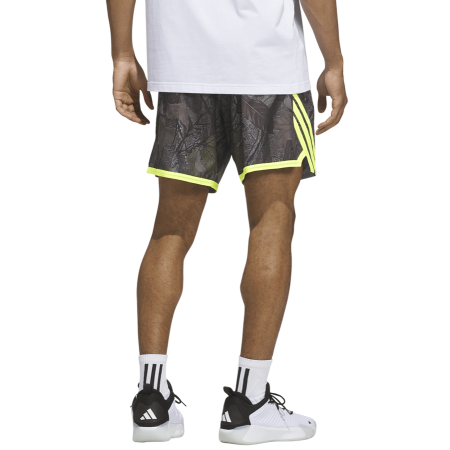Adidas Basketball Crazylite Camo Short  "Black-Solar Lemon"