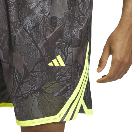 Adidas Basketball Crazylite Camo Short  "Black-Solar Lemon"