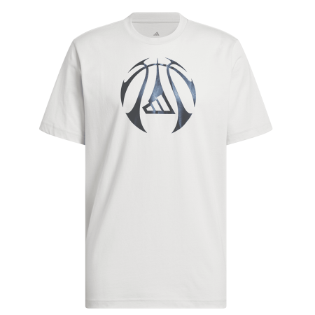 Adidas Basketball Millennium Hoops Graphic Tee "Grey"