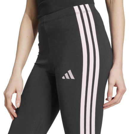 ADIDAS ESSENTIALS 3-STRIPES COTTON LEGGINGS "black-clear pink"