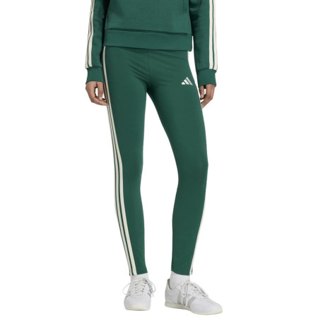 Adidas Essentials 3-Stripes Cotton Leggings "Collegiate Green"