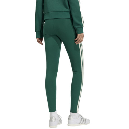 Adidas Essentials 3-Stripes Cotton Leggings "Collegiate Green"