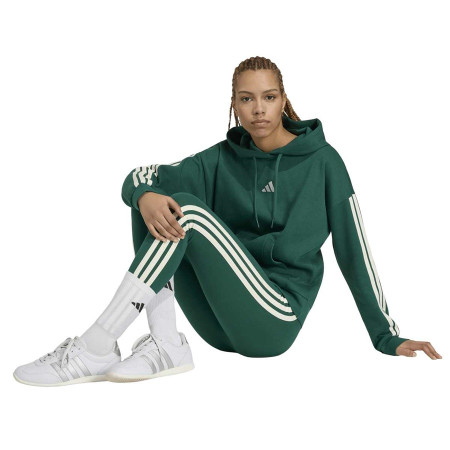 Adidas Essentials 3-Stripes Cotton Leggings "Collegiate Green"